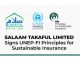 Salaam Takaful Limited Signs UNEP-FI Principles for Sustainable Insurance